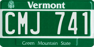 VT license plate CMJ741