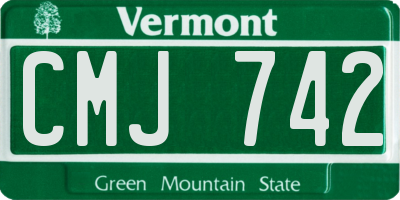 VT license plate CMJ742