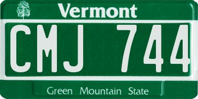 VT license plate CMJ744