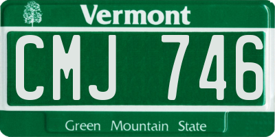 VT license plate CMJ746