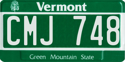 VT license plate CMJ748