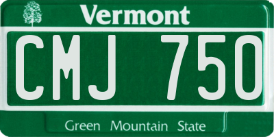 VT license plate CMJ750