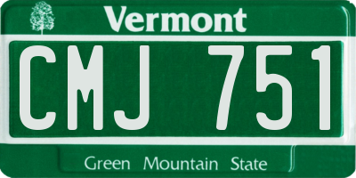 VT license plate CMJ751