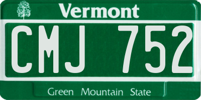 VT license plate CMJ752