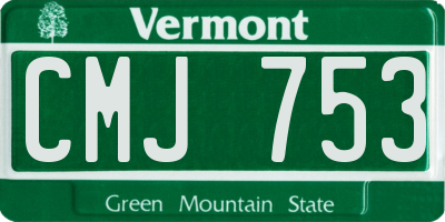 VT license plate CMJ753