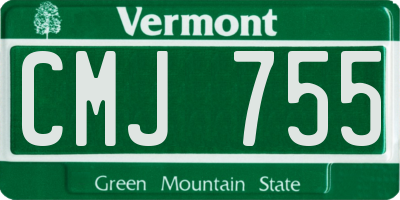 VT license plate CMJ755