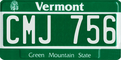VT license plate CMJ756