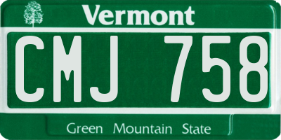 VT license plate CMJ758