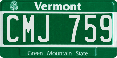VT license plate CMJ759