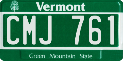 VT license plate CMJ761