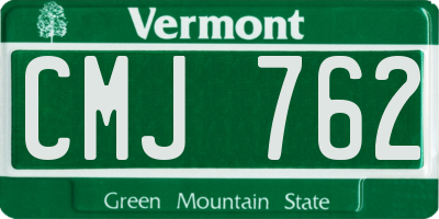 VT license plate CMJ762