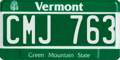 VT license plate CMJ763