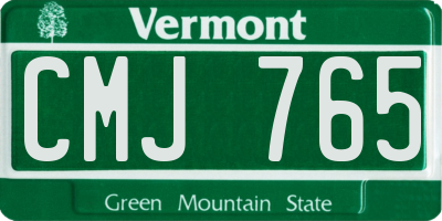 VT license plate CMJ765