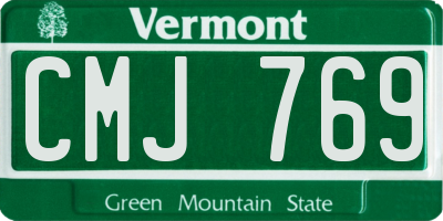 VT license plate CMJ769