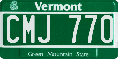 VT license plate CMJ770