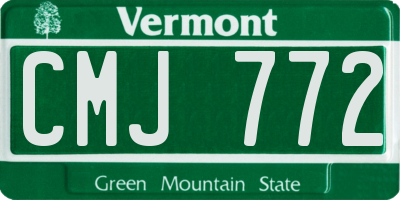 VT license plate CMJ772