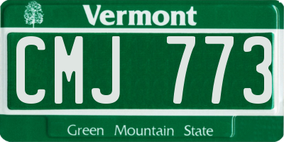 VT license plate CMJ773