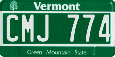VT license plate CMJ774