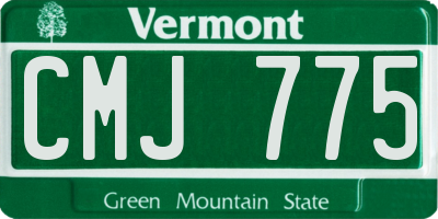 VT license plate CMJ775