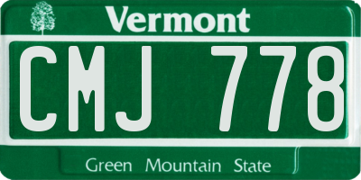VT license plate CMJ778
