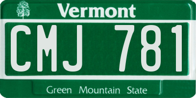 VT license plate CMJ781