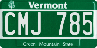 VT license plate CMJ785