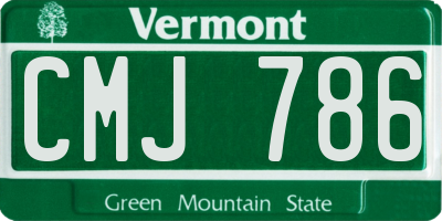 VT license plate CMJ786