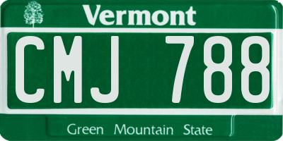 VT license plate CMJ788