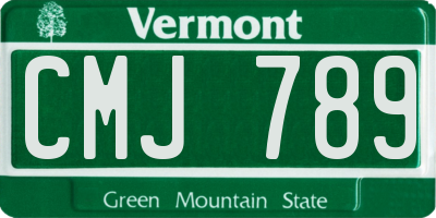 VT license plate CMJ789