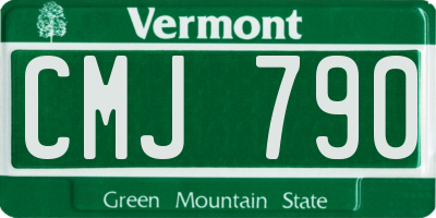VT license plate CMJ790