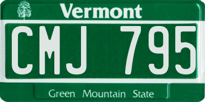 VT license plate CMJ795
