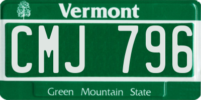 VT license plate CMJ796
