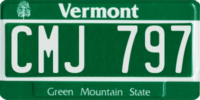 VT license plate CMJ797