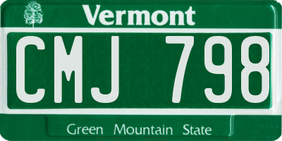 VT license plate CMJ798