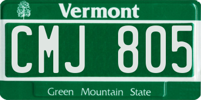 VT license plate CMJ805