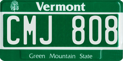 VT license plate CMJ808