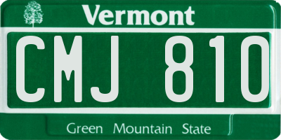 VT license plate CMJ810