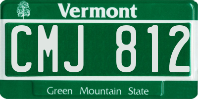 VT license plate CMJ812