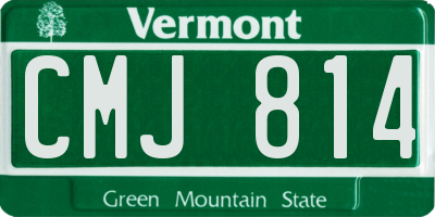 VT license plate CMJ814