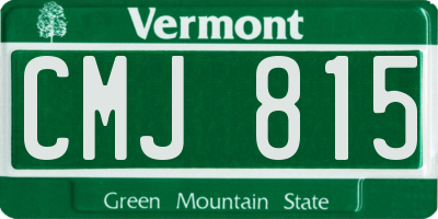 VT license plate CMJ815