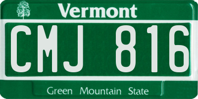 VT license plate CMJ816