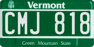 VT license plate CMJ818