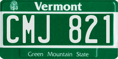 VT license plate CMJ821