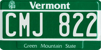VT license plate CMJ822