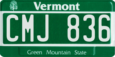 VT license plate CMJ836
