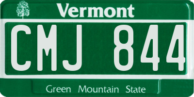 VT license plate CMJ844