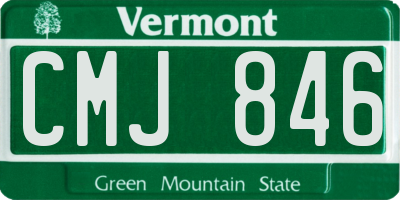 VT license plate CMJ846