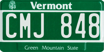 VT license plate CMJ848