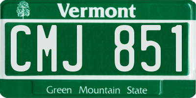 VT license plate CMJ851