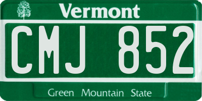 VT license plate CMJ852